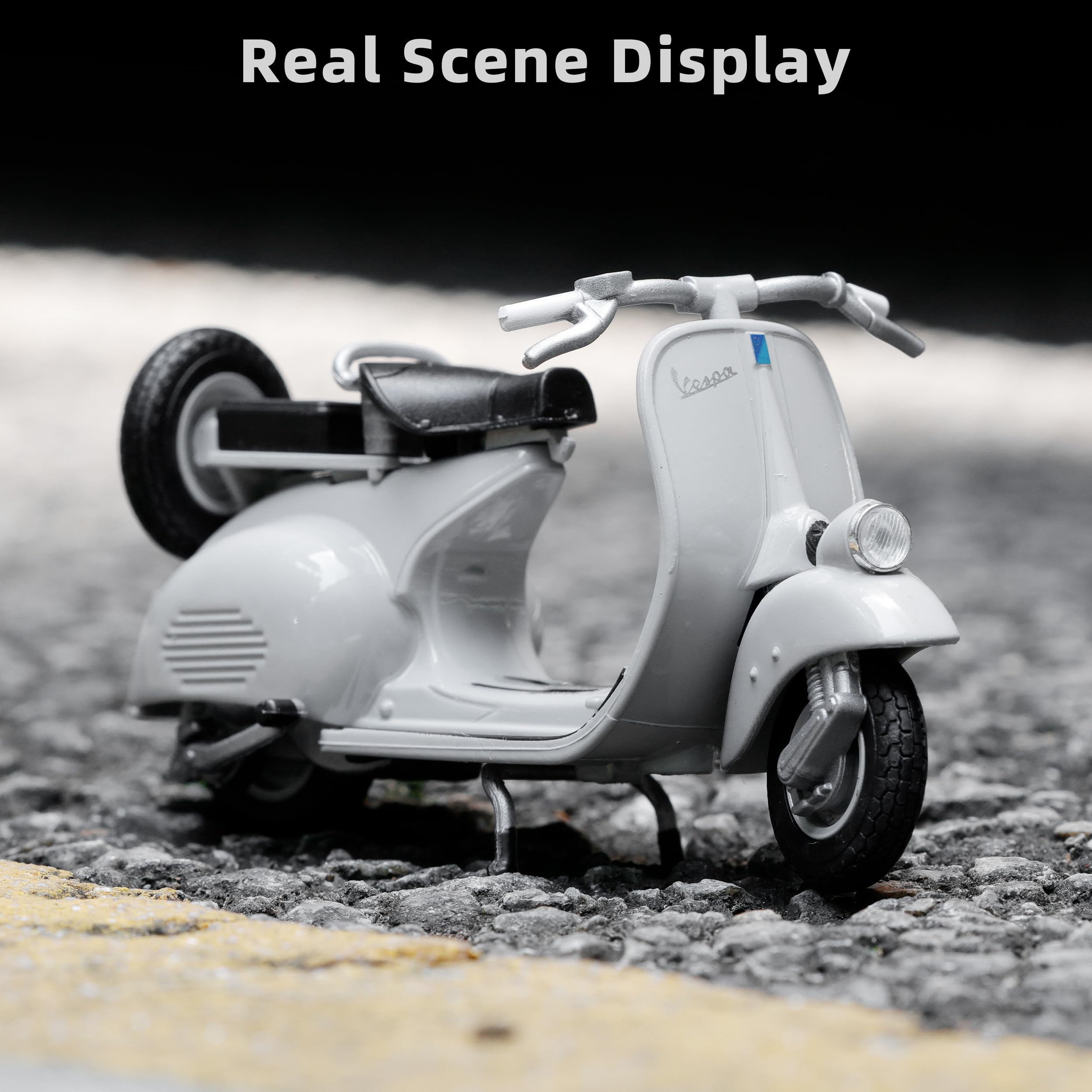 Amazon.com: Risopen 1/18 Scale Vespa GTS 125CC Moped Figurine